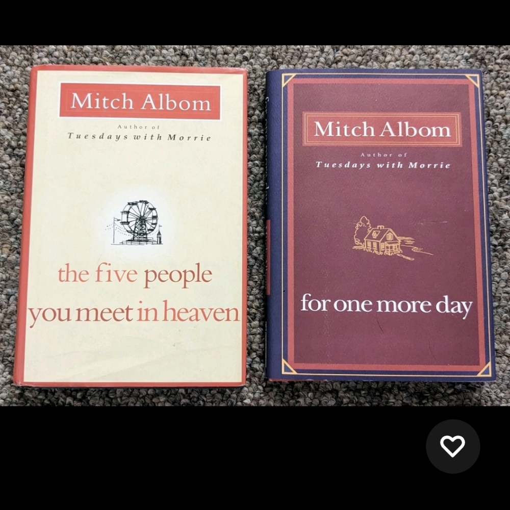 2 Books: For One More Day and The Five People You Meet In Heaven by Mitch Albom